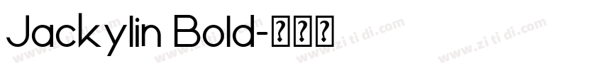 Jackylin Bold字体转换